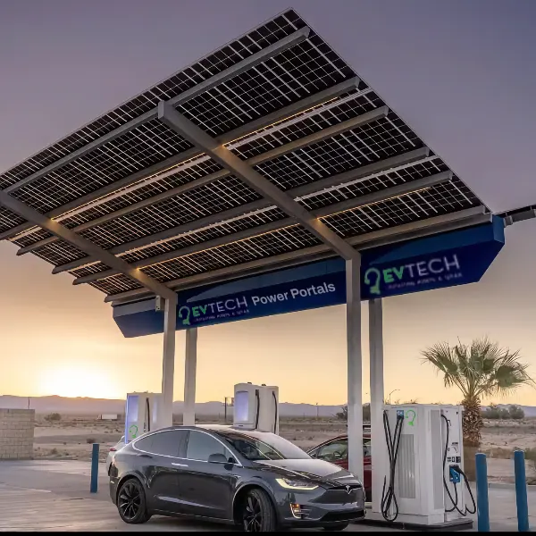EV Tech solar canopy